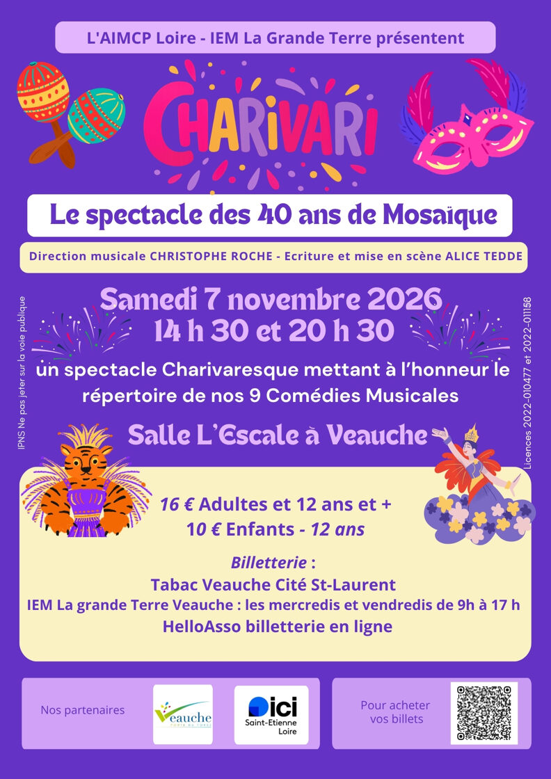 Affiche spectacle des 40 ans de Mosa&iuml;que